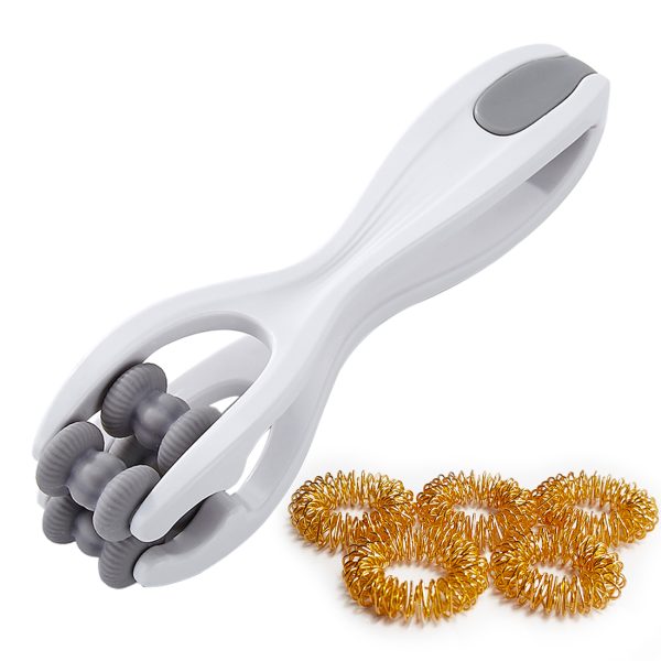 Finger Massager with 5 Pcs Acupressure Massage Rings for Finger, Finger Joint Massage Tools for Arthritis, Stress & Pain Relief