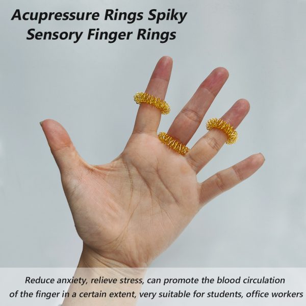 Finger Massager with 5 Pcs Acupressure Massage Rings for Finger, Finger Joint Massage Tools for Arthritis, Stress & Pain Relief - 图片 7