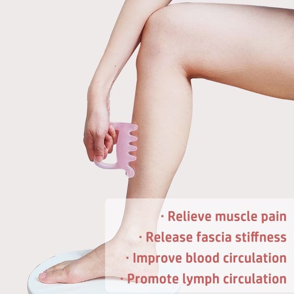 Large Fascia Massage Blaster Tool for Cellulite, Myofascial Release, Muscle Knots, Trigger Points, Cellulite Massager Tool for Body Tension Relief Promote Lymphatic Circulation Pink - 图片 6